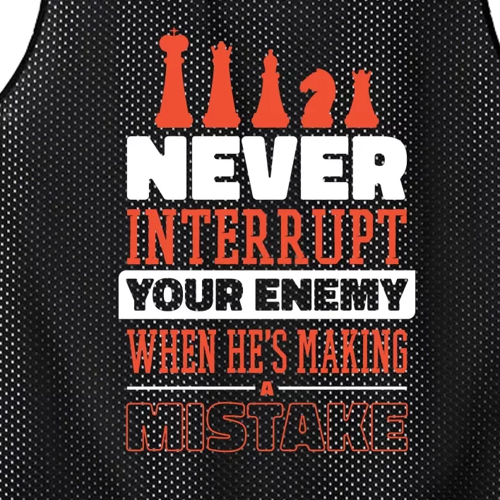 Funny Chess Quote Mesh Reversible Basketball Jersey Tank