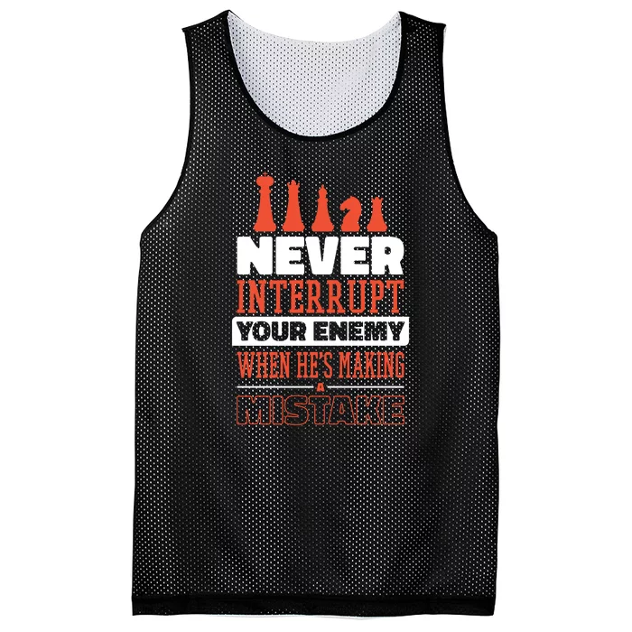 Funny Chess Quote Mesh Reversible Basketball Jersey Tank