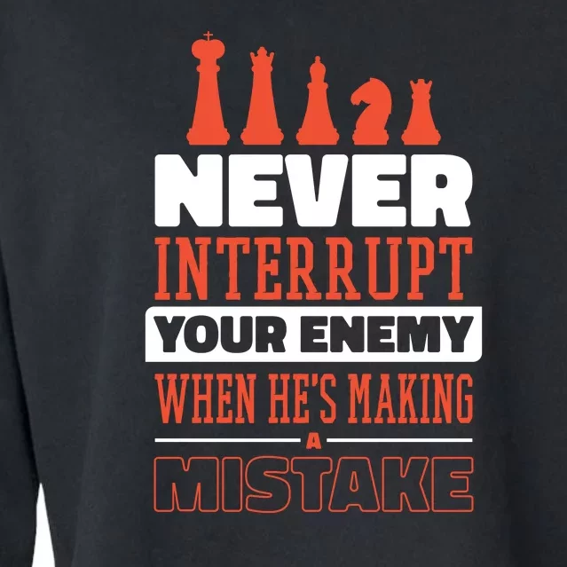 Funny Chess Quote Cropped Pullover Crew