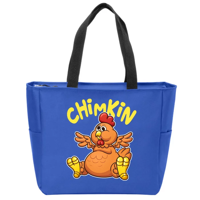 Funny Chimkin Meme Chunky Chicken Zip Tote Bag