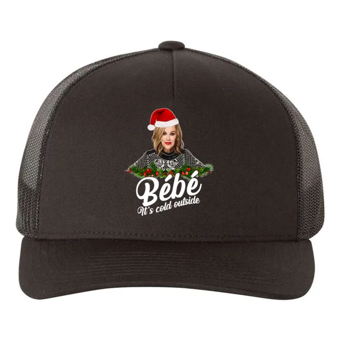 Funny Christmas Bebe It's Cold Outside Yupoong Adult 5-Panel Trucker Hat