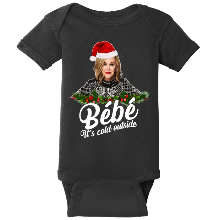 Funny Christmas Bebe It's Cold Outside Baby Bodysuit