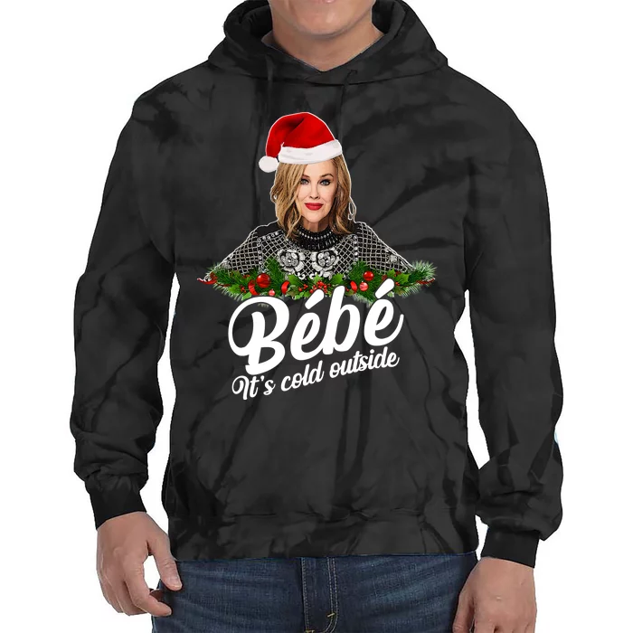 Funny Christmas Bebe It's Cold Outside Tie Dye Hoodie