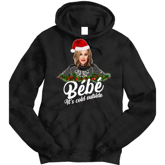 Funny Christmas Bebe It's Cold Outside Tie Dye Hoodie