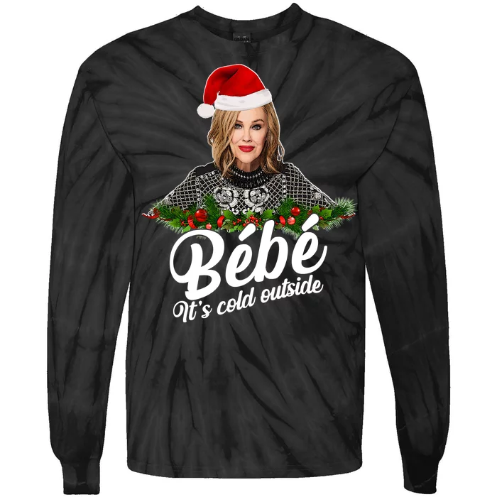 Funny Christmas Bebe It's Cold Outside Tie-Dye Long Sleeve Shirt