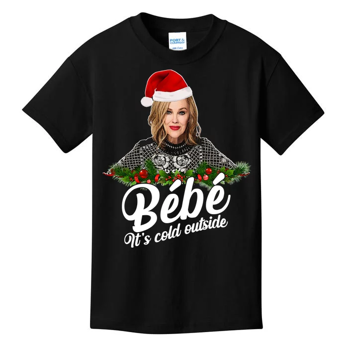 Funny Christmas Bebe It's Cold Outside Kids T-Shirt