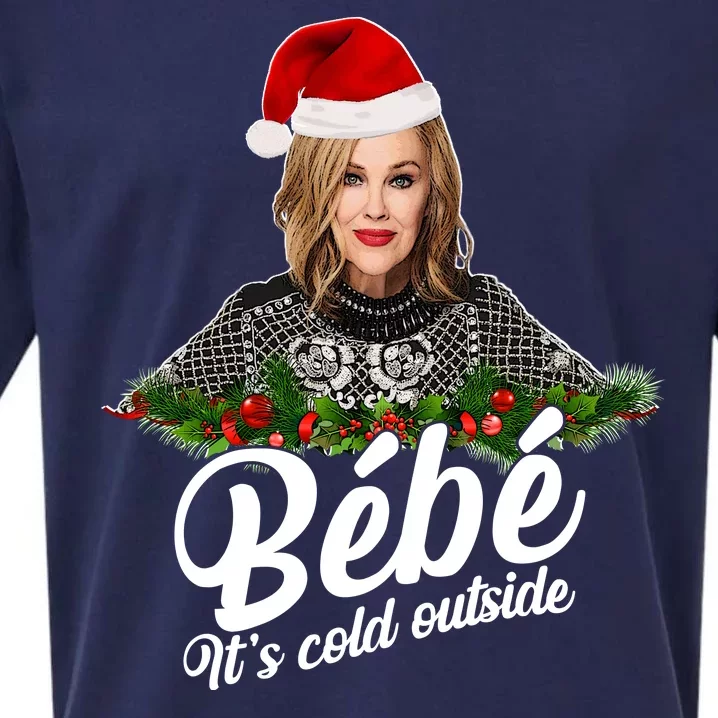 Funny Christmas Bebe It's Cold Outside Sueded Cloud Jersey T-Shirt