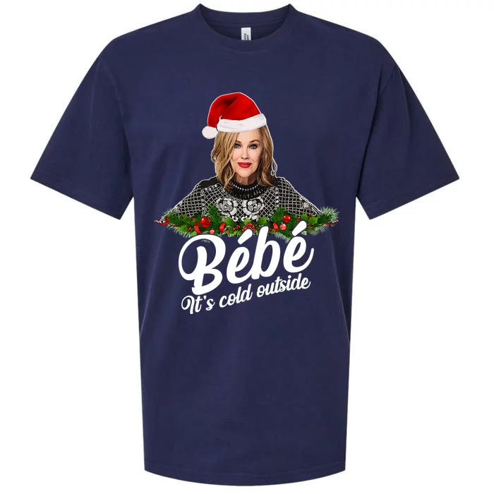 Funny Christmas Bebe It's Cold Outside Sueded Cloud Jersey T-Shirt