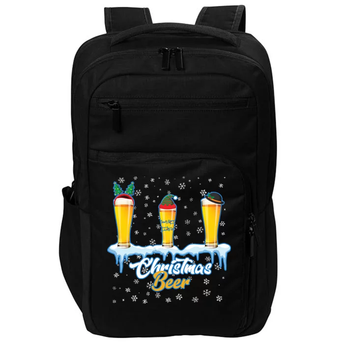 Funny Christmas Beer Impact Tech Backpack