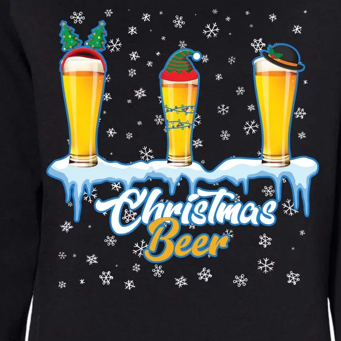 Funny Christmas Beer Womens California Wash Sweatshirt