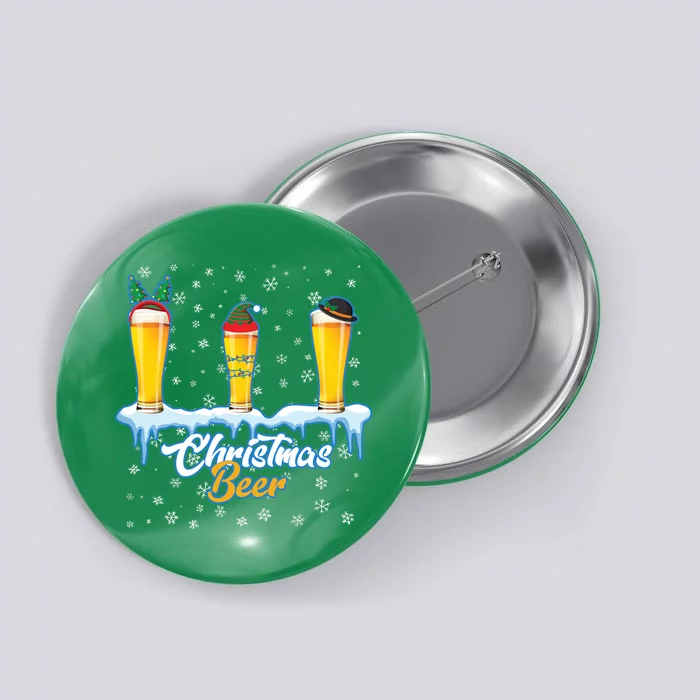 Funny Christmas Beer Button