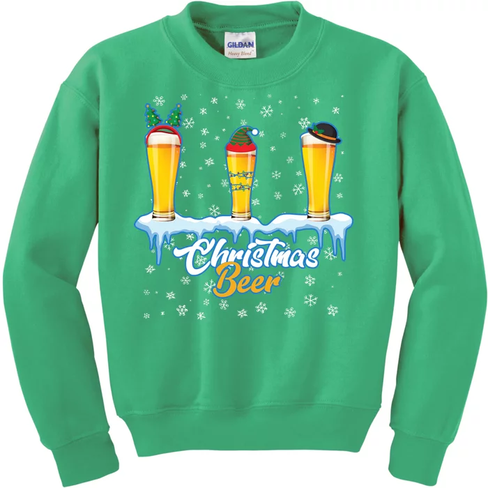 Funny Christmas Beer Kids Sweatshirt