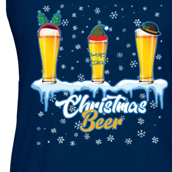 Funny Christmas Beer Ladies Essential Flowy Tank