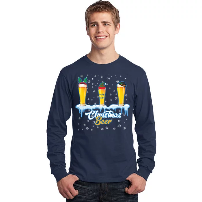 Funny Christmas Beer Tall Long Sleeve T-Shirt