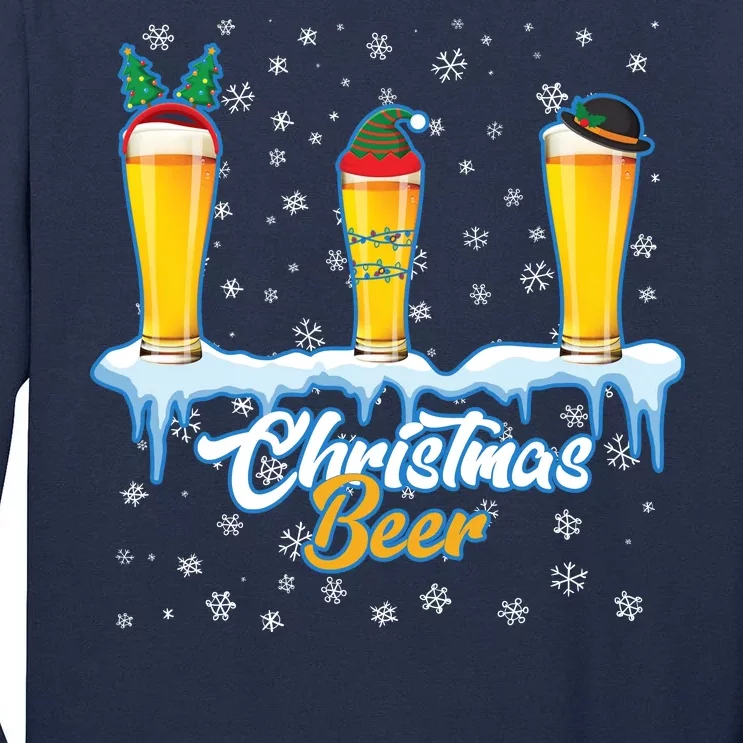 Funny Christmas Beer Tall Long Sleeve T-Shirt