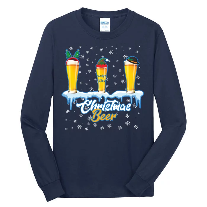 Funny Christmas Beer Tall Long Sleeve T-Shirt