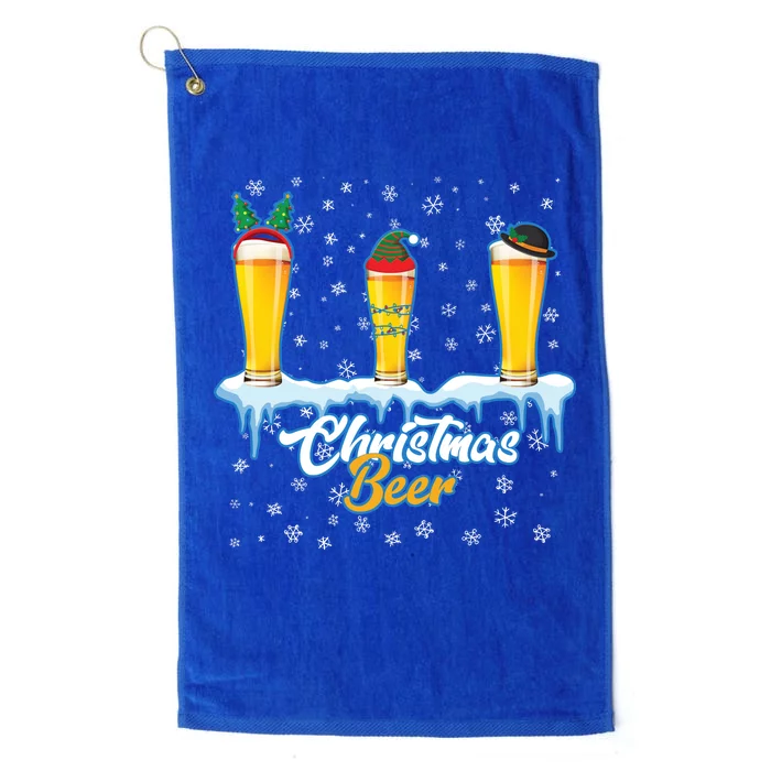 Funny Christmas Beer Platinum Collection Golf Towel