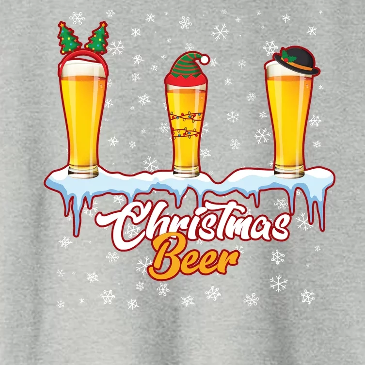 Funny Christmas Beer Women's Crop Top Tee