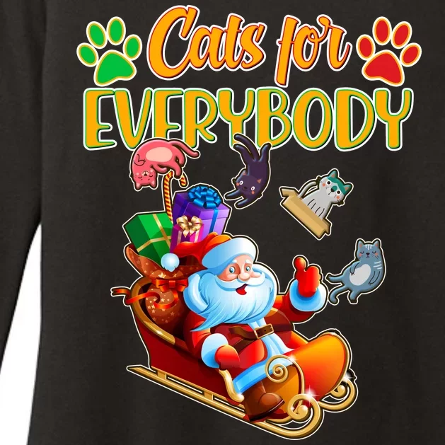 Funny Christmas Cats For Everyone Santa Claus Womens CVC Long Sleeve Shirt