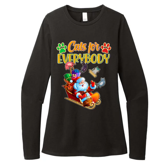 Funny Christmas Cats For Everyone Santa Claus Womens CVC Long Sleeve Shirt