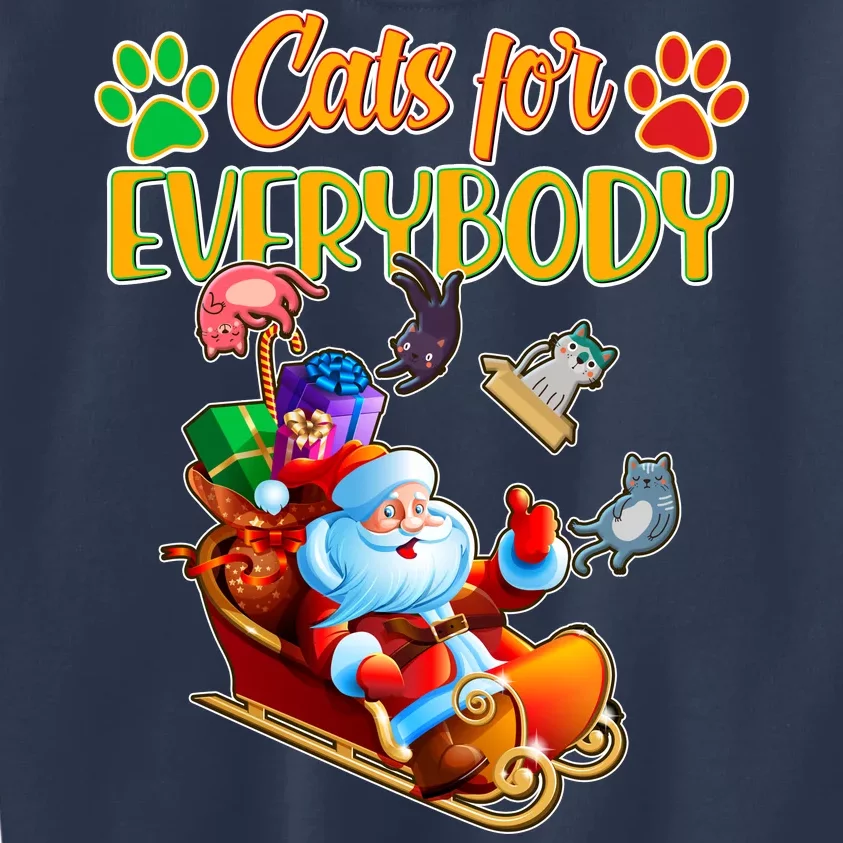 Funny Christmas Cats For Everyone Santa Claus Kids Sweatshirt