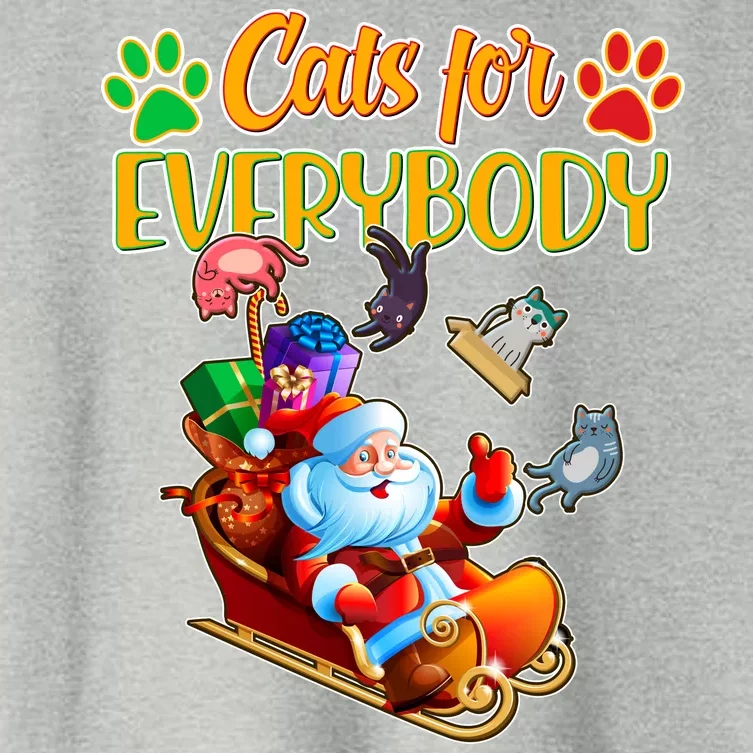 Funny Christmas Cats For Everyone Santa Claus Women's Crop Top Tee