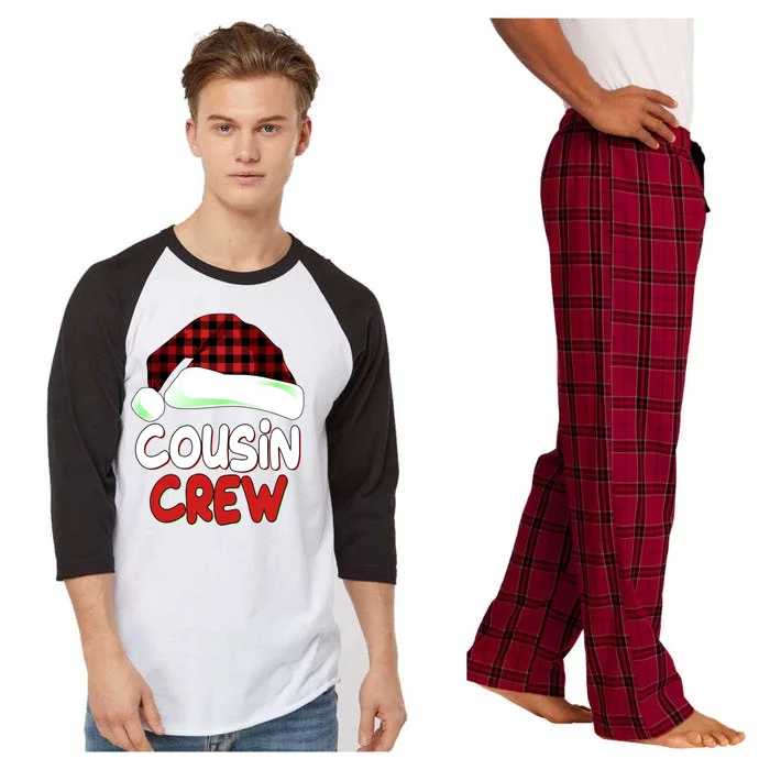 Funny Christmas Cousin Crew Matching Family Shirts Raglan Sleeve Pajama Set