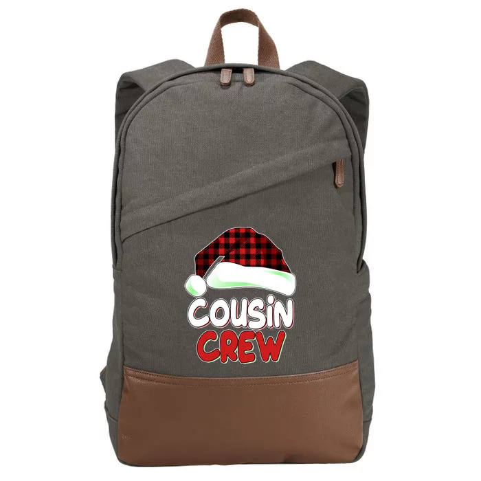 Funny Christmas Cousin Crew Matching Family Shirts Cotton Canvas Backpack