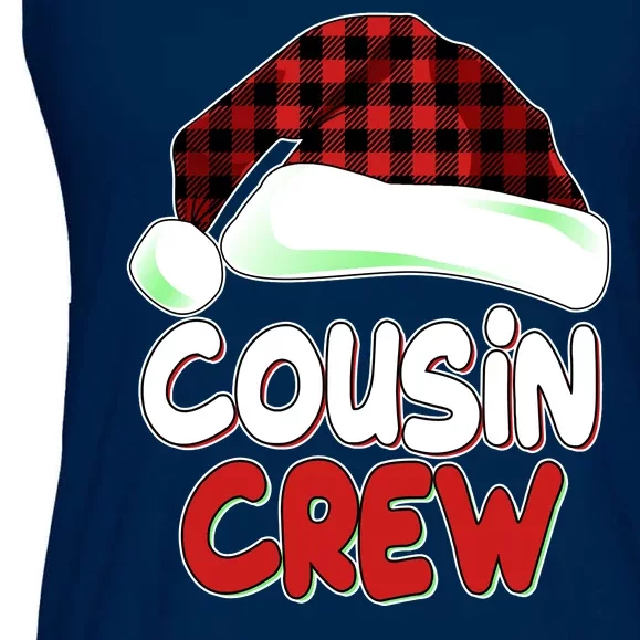 Funny Christmas Cousin Crew Matching Family Shirts Ladies Essential Flowy Tank