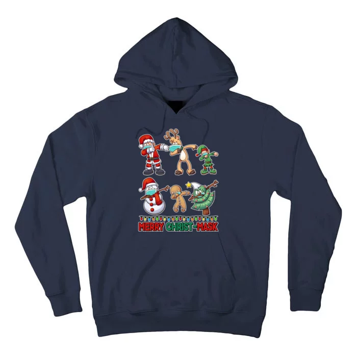 Funny Christmas Dabbing Merry Christ-Mask Tall Hoodie