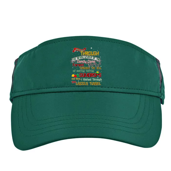 Funny Christmas Elf Map Adult Drive Performance Visor