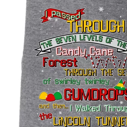 Funny Christmas Elf Map Doggie 3-End Fleece Hoodie