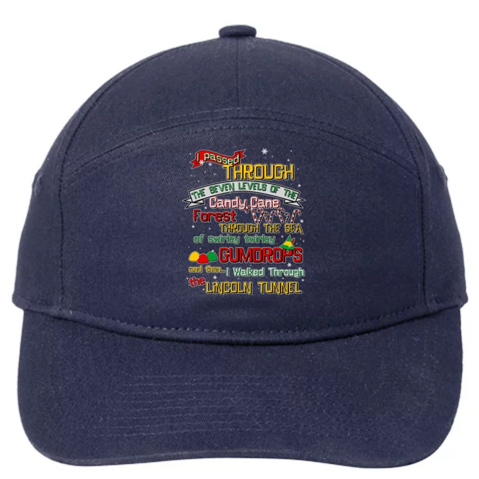 Funny Christmas Elf Map 7-Panel Snapback Hat