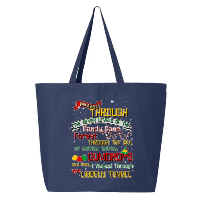 Funny Christmas Elf Map 25L Jumbo Tote