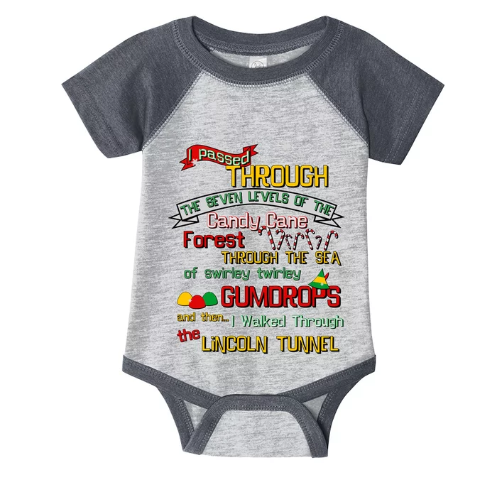 Funny Christmas Elf Map Infant Baby Jersey Bodysuit