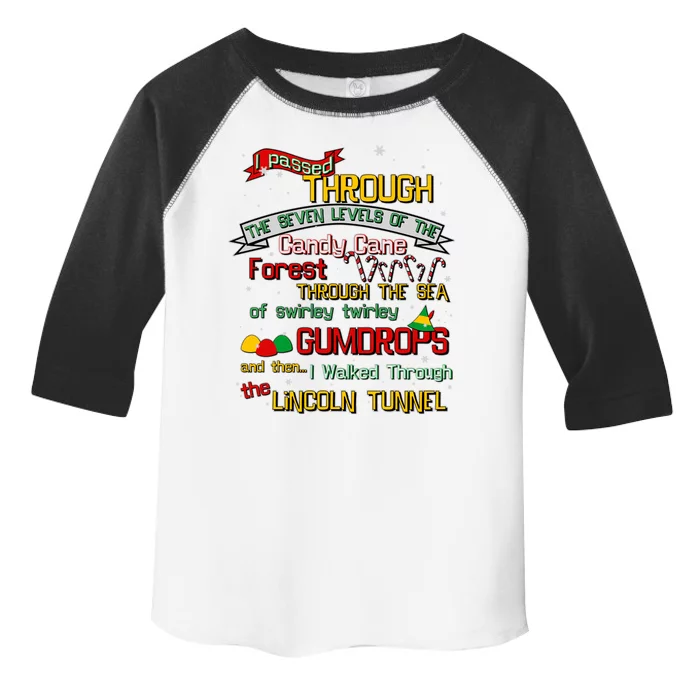 Funny Christmas Elf Map Toddler Fine Jersey T-Shirt