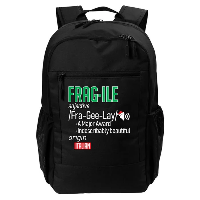 Funny Christmas Fragile Definition Daily Commute Backpack