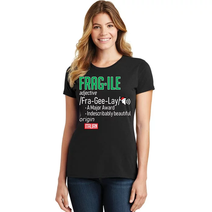 Funny Christmas Fragile Definition Women's T-Shirt