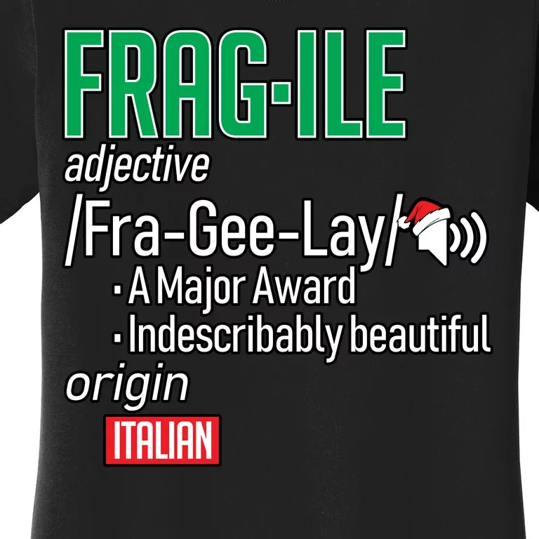 Funny Christmas Fragile Definition Women's T-Shirt