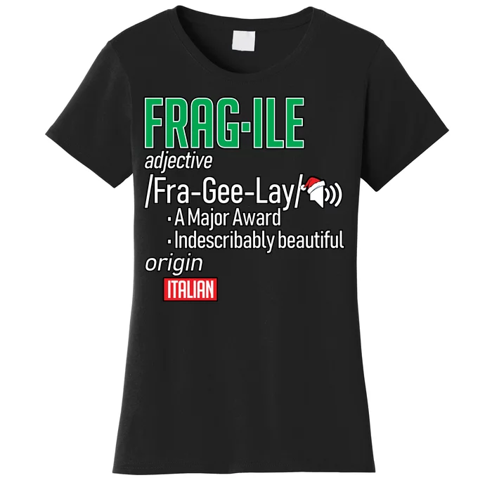 Funny Christmas Fragile Definition Women's T-Shirt