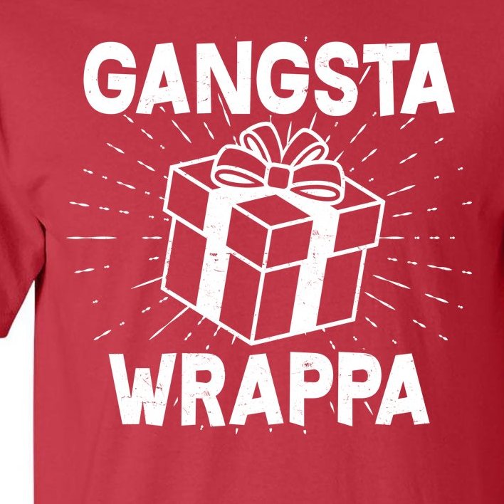 Funny Christmas Gangsta Wrappa Tall T-Shirt