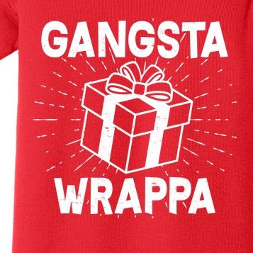 Funny Christmas Gangsta Wrappa Baby Bodysuit