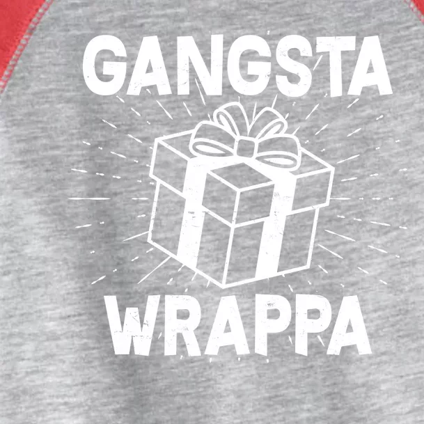 Funny Christmas Gangsta Wrappa Toddler Fine Jersey T-Shirt