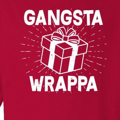 Funny Christmas Gangsta Wrappa Toddler Long Sleeve Shirt