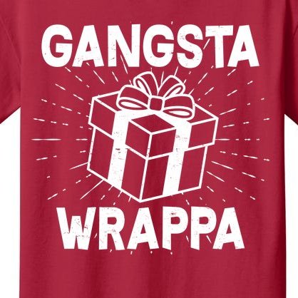 Funny Christmas Gangsta Wrappa Kids T-Shirt
