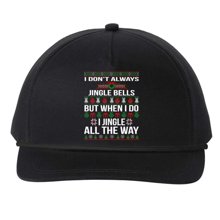 Funny Christmas I Jingle All The Way Snapback Five-Panel Rope Hat