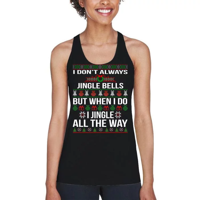 Funny Christmas I Jingle All The Way Women's Racerback Tank