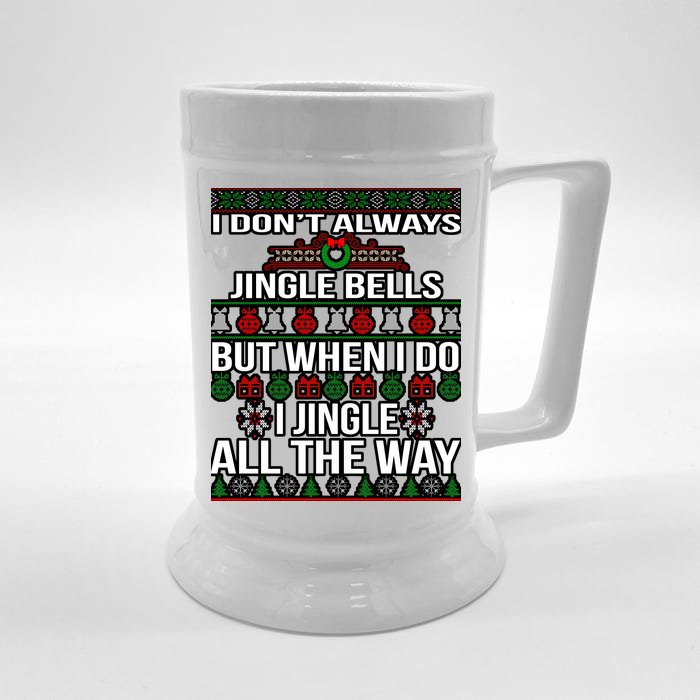 Funny Christmas I Jingle All The Way Front & Back Beer Stein