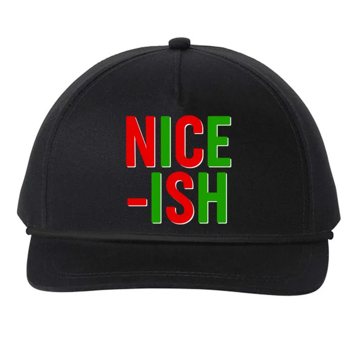 Funny Christmas Nice-ish Snapback Five-Panel Rope Hat