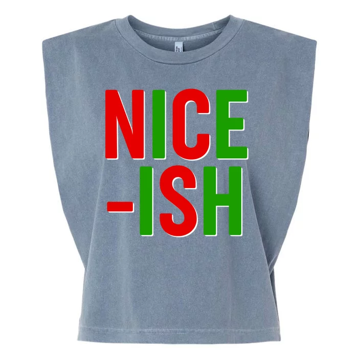 Funny Christmas Nice-ish Garment-Dyed Women's Muscle Tee